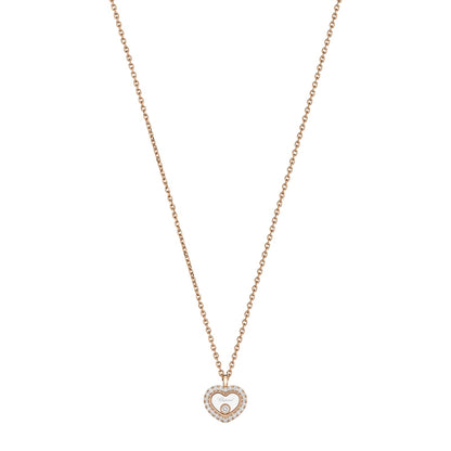 Chopard Happy Diamonds necklace in 18k ethical rose gold with diamonds