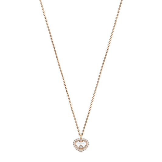Chopard Happy Diamonds necklace in 18k ethical rose gold with diamonds