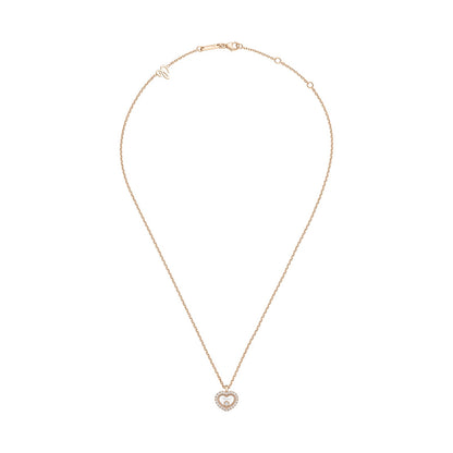 Chopard Happy Diamonds necklace in 18k ethical rose gold with diamonds, view 3