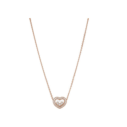 Chopard Happy Diamonds necklace in 18k ethical rose gold with moving diamonds