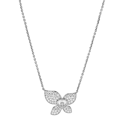 Chopard Happy Diamonds necklace in 18k ethical white gold with moving diamonds