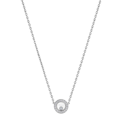 Chopard Happy Diamonds necklace in 18k ethical white gold with moving diamonds