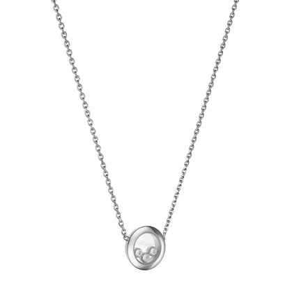 Chopard Happy Diamonds necklace in 18k ethical white gold view 2