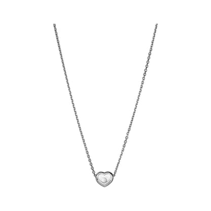 Chopard Happy Diamonds necklace in 18k ethical white gold with moving diamonds view 4