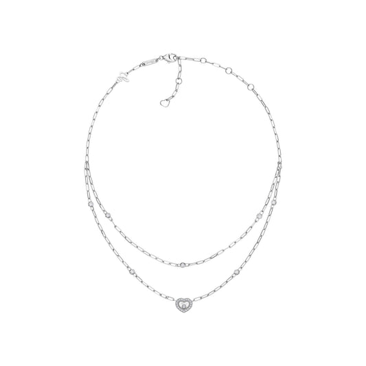 Chopard Happy Diamonds necklace in 18k ethical white gold with moving diamonds