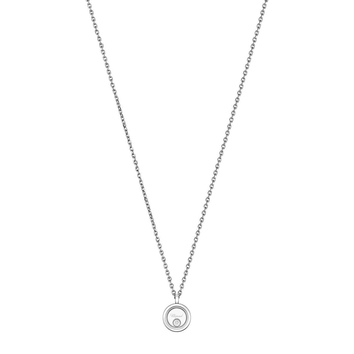 Chopard Happy Diamonds necklace in 18k ethical white gold with diamonds