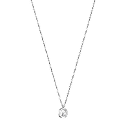 Chopard Happy Diamonds necklace in 18k ethical white gold with diamonds view 2