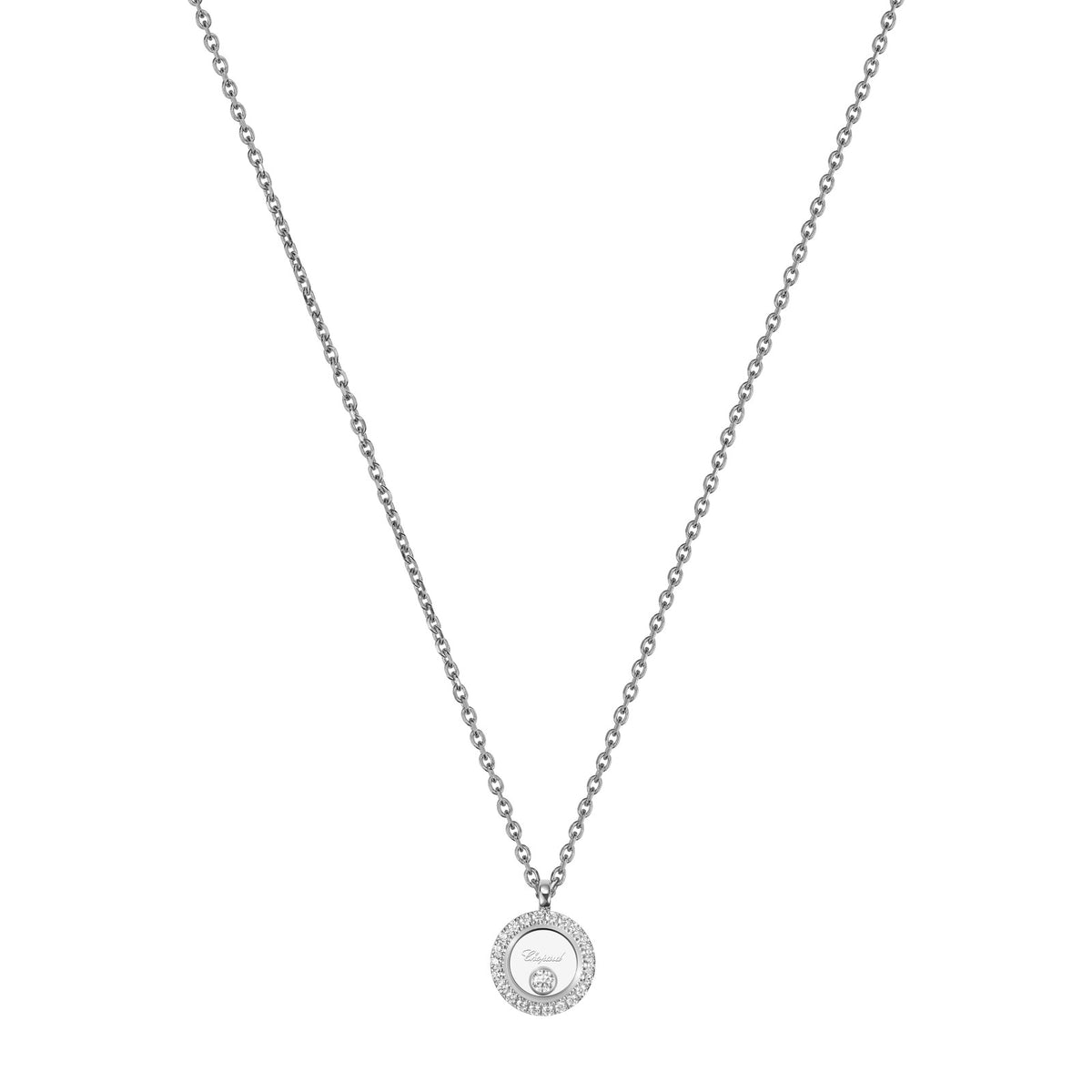 Chopard Happy Diamonds necklace in 18k ethical white gold with diamonds
