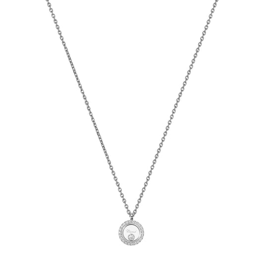 Chopard Happy Diamonds necklace in 18k ethical white gold with diamonds