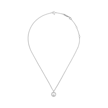 Chopard Happy Diamonds necklace in 18k ethical white gold with diamonds view 3