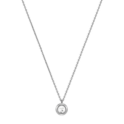 Chopard Happy Diamonds necklace in 18k ethical white gold with diamonds view 4