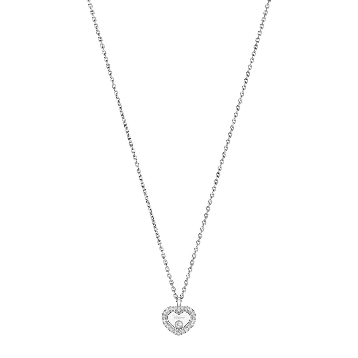 Chopard Happy Diamonds necklace in 18k ethical white gold with diamonds