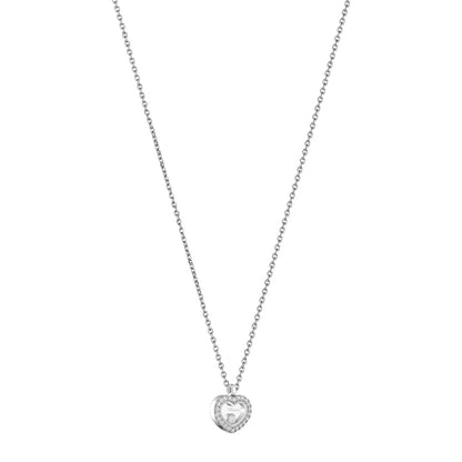 Chopard Happy Diamonds necklace in 18k ethical white gold with diamonds, view 2