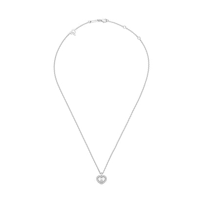 Chopard Happy Diamonds necklace in 18k ethical white gold with diamonds, view 3