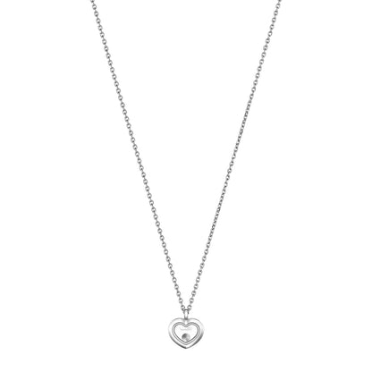 Chopard Happy Diamonds necklace in 18k ethical white gold with diamonds, view 4
