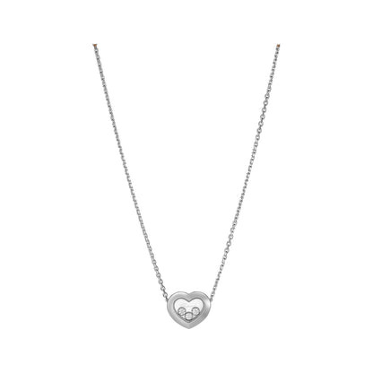 Chopard Happy Diamonds necklace in 18k ethical white gold with moving diamonds