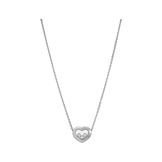 Chopard Happy Diamonds necklace in 18k ethical white gold with moving diamonds