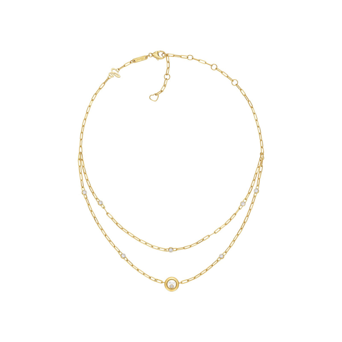 Chopard Happy Diamonds necklace in 18k ethical yellow gold with moving diamonds