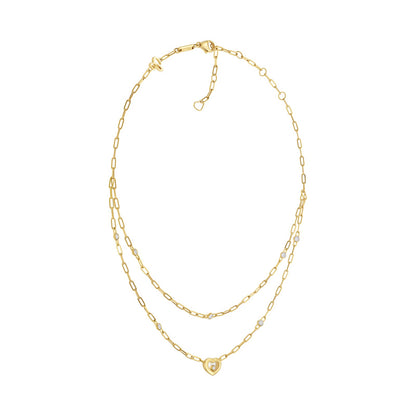 Chopard Happy Diamonds necklace in 18k ethical yellow gold with moving diamonds view 2