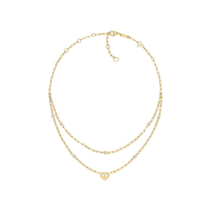 Chopard Happy Diamonds necklace in 18k ethical yellow gold with moving diamonds view 3