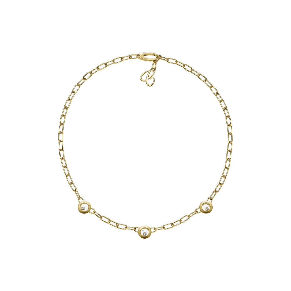 Chopard Happy Diamonds necklace in 18k ethical yellow gold with moving diamonds
