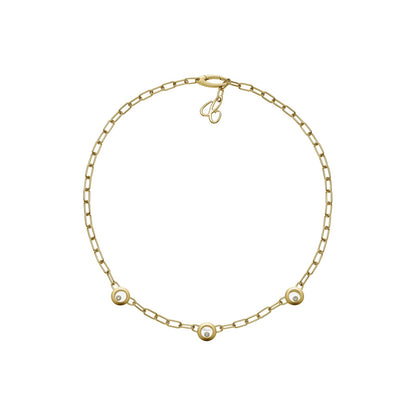 Chopard Happy Diamonds necklace in 18k ethical yellow gold with moving diamonds