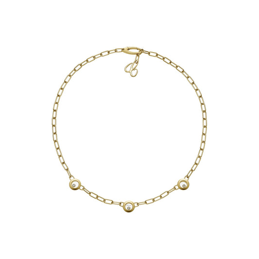 Chopard Happy Diamonds necklace in 18k ethical yellow gold with moving diamonds