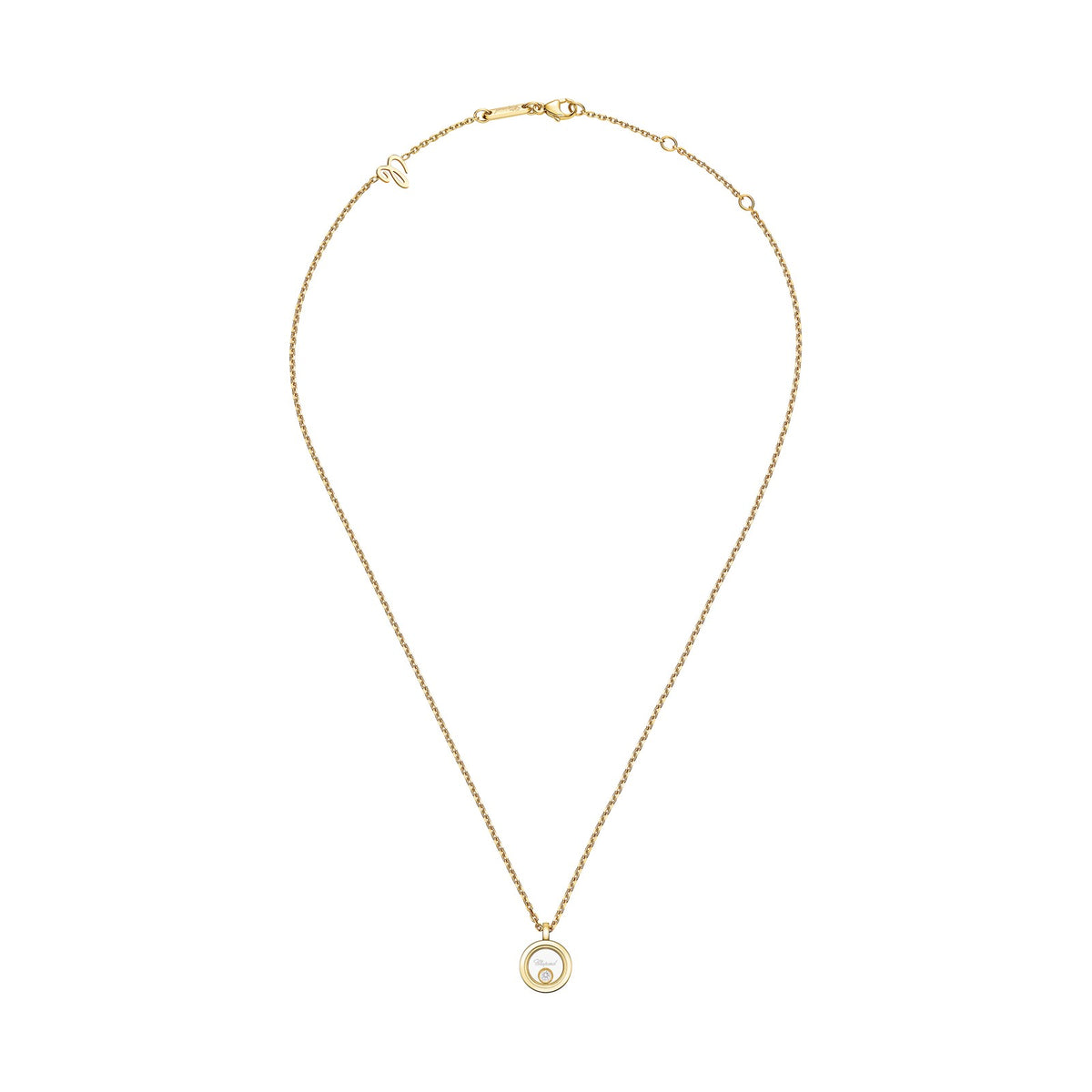 Chopard Happy Diamonds necklace in 18k ethical yellow gold with diamonds view 3