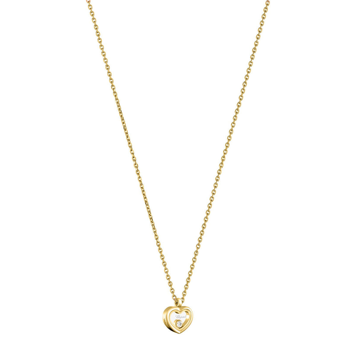 Chopard Happy Diamonds necklace in 18k ethical yellow gold with diamonds view 2