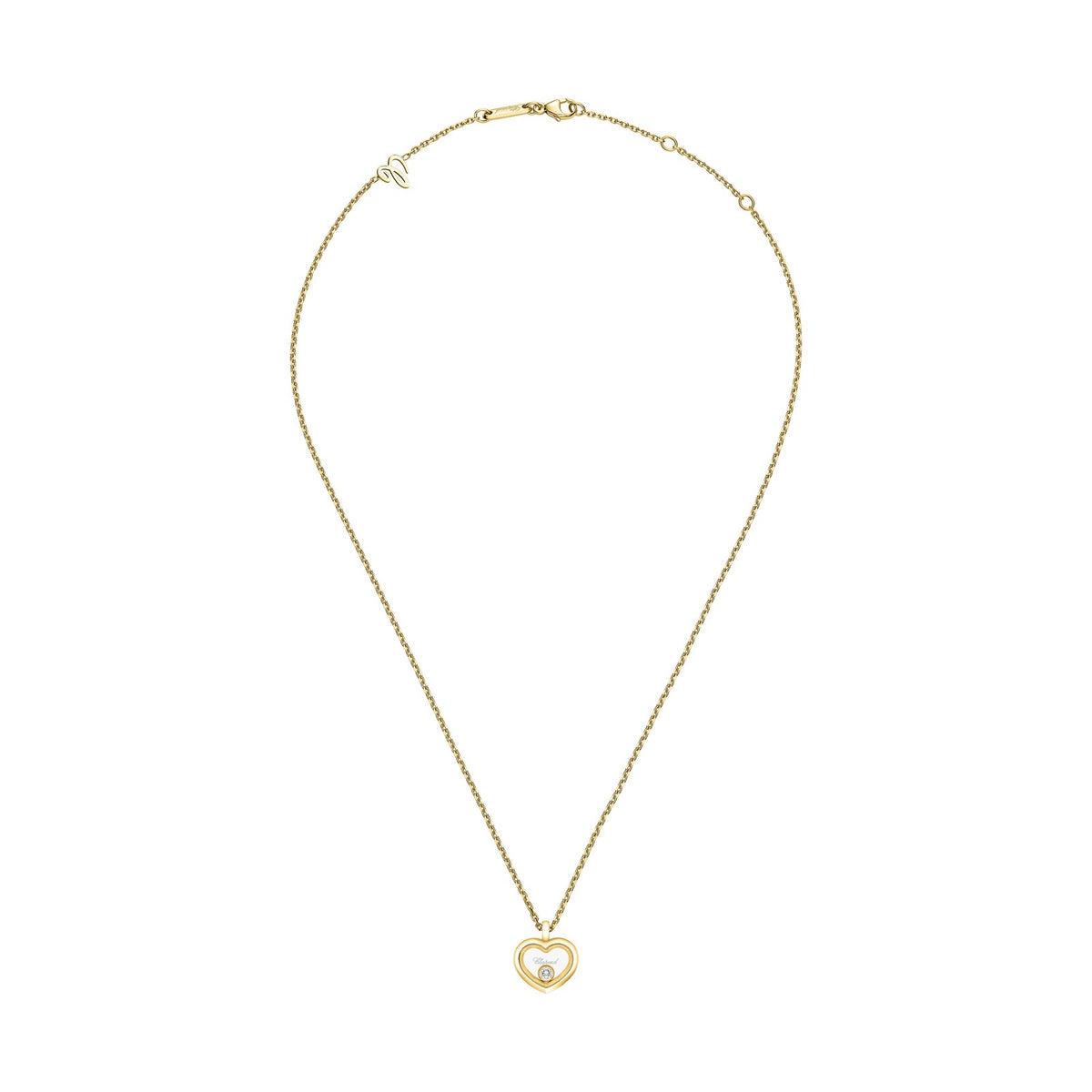 Chopard Happy Diamonds necklace in 18k ethical yellow gold with diamonds view 3