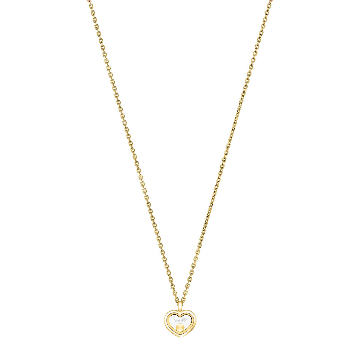 Chopard Happy Diamonds necklace in 18k ethical yellow gold with diamonds view 4