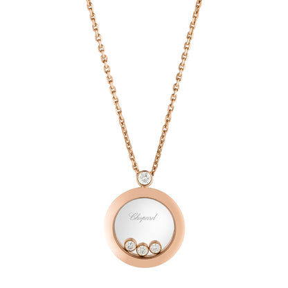 Chopard Happy Diamonds pendant in 18k ethical rose gold with moving diamonds