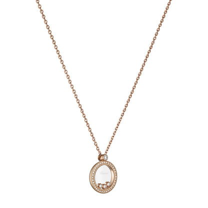 Chopard Happy Diamonds pendant in 18k ethical rose gold, view 2