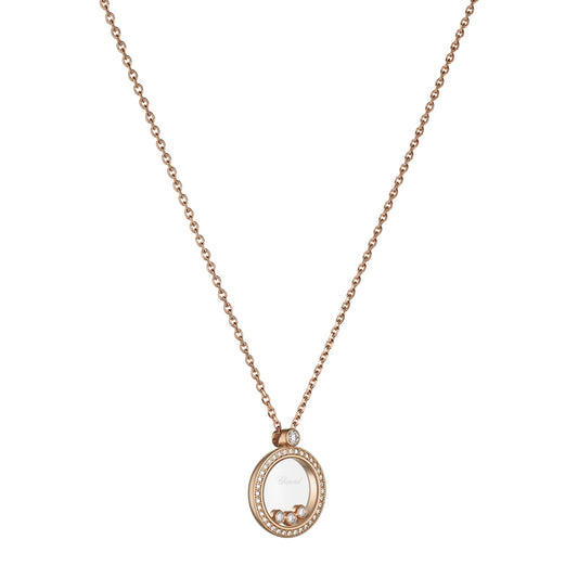 Chopard Happy Diamonds pendant in 18k ethical rose gold, view 2