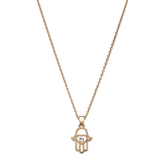 Chopard Happy Diamonds pendant in 18k ethical rose gold with moving diamonds