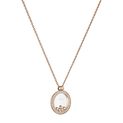 Chopard Happy Diamonds pendant in 18k ethical rose gold, view 2