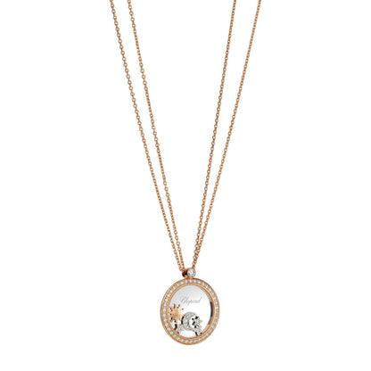 Chopard Happy Diamonds pendant in 18k ethical rose gold, view 2