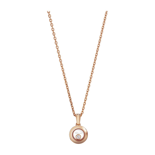 Chopard Happy Diamonds pendant in 18k ethical rose gold with moving diamonds