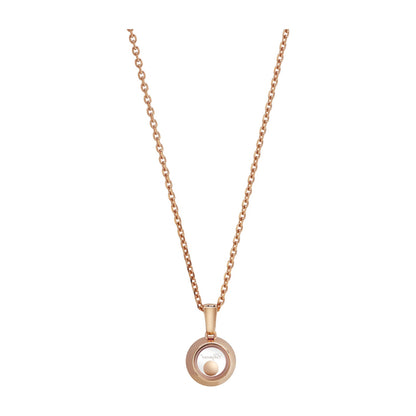 Chopard Happy Diamonds pendant in 18k ethical rose gold with moving diamonds, view 4
