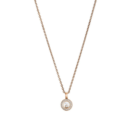 Chopard Happy Diamonds pendant in 18k ethical rose gold with moving diamonds