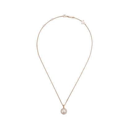 Chopard Happy Diamonds pendant in 18k ethical rose gold with moving diamonds, view 3