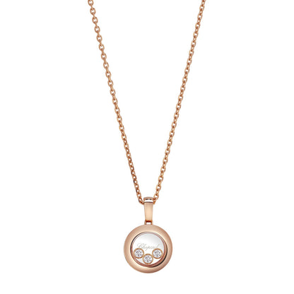 Chopard Happy Diamonds pendant in 18k ethical rose gold with moving diamonds