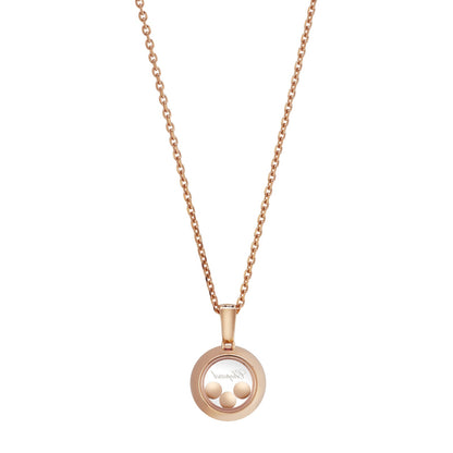 Chopard Happy Diamonds pendant in 18k ethical rose gold with moving diamonds, view 4