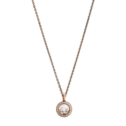Chopard Happy Diamonds pendant in 18k ethical rose gold with moving diamonds