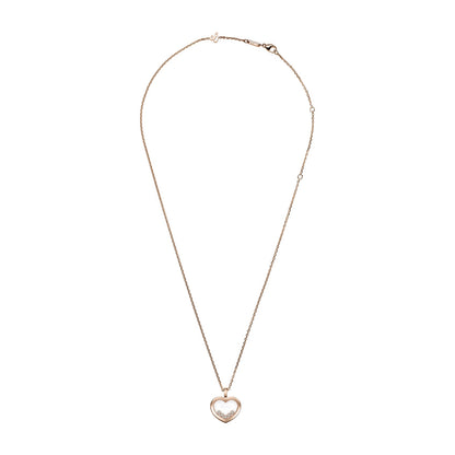 Chopard Happy Diamonds pendant in 18k ethical rose gold with moving diamonds, view 3