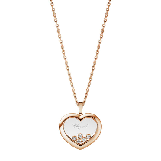 Chopard Happy Diamonds pendant in 18k ethical rose gold with moving diamonds