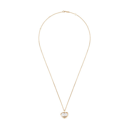 Chopard Happy Diamonds pendant in 18k ethical rose gold with moving diamonds, view 3