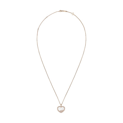 Chopard Happy Diamonds pendant in 18k ethical rose gold with moving diamonds, view 3