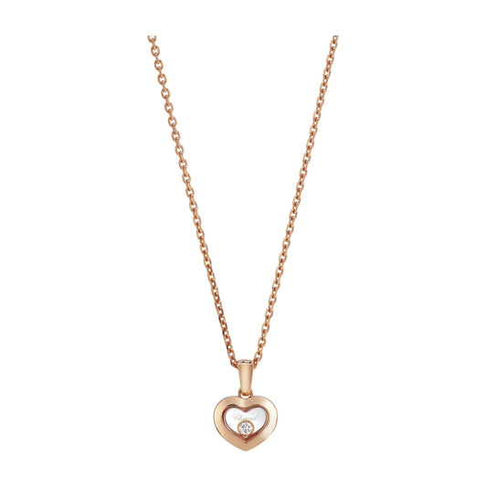 Chopard Happy Diamonds pendant in 18k ethical rose gold with moving diamonds