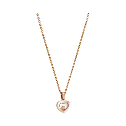Chopard Happy Diamonds pendant in 18k ethical rose gold with moving diamonds, view 2